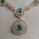 Handmade Brass Metal Jewellery Ruby Teardrop Necklace Set